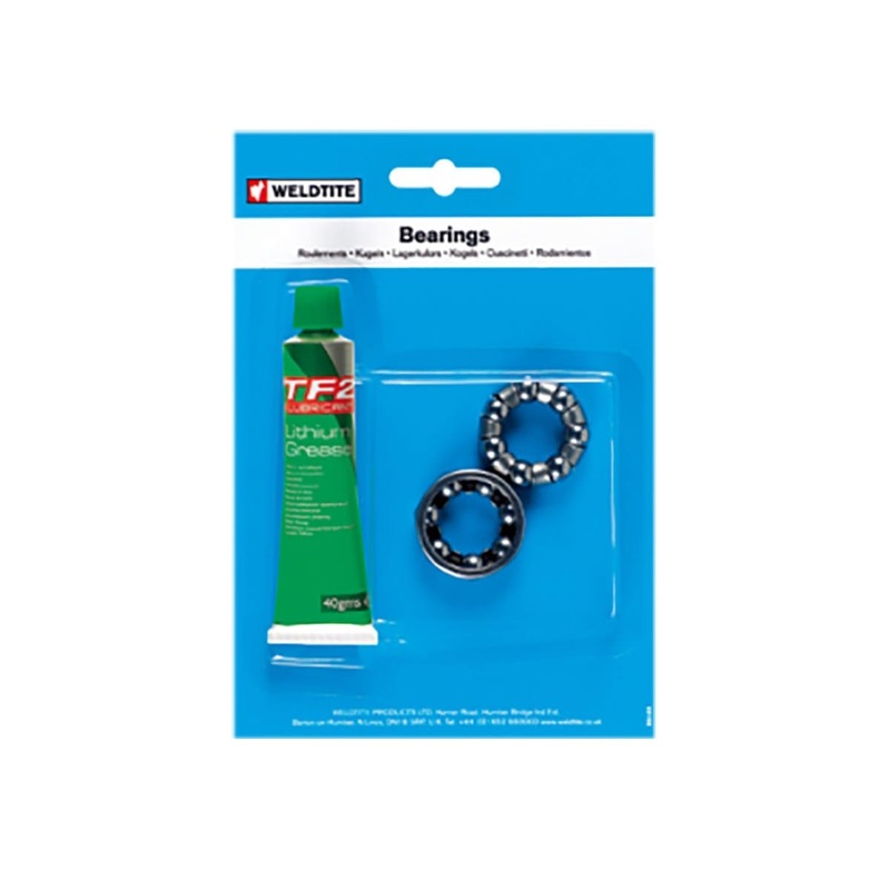 Weldtite 3/16 Front Hub Bearings & Grease