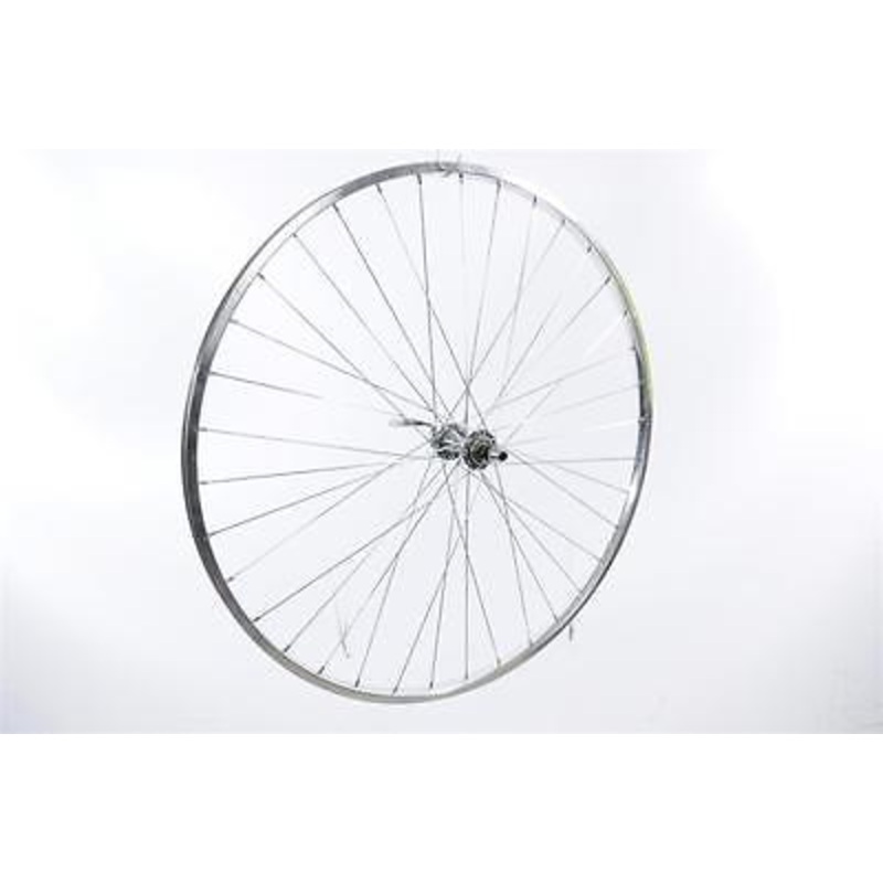 27 x 1 1-4 FRONT WHEEL WITH CHROME LOOK ALLOY RIM & QUICK RELEASE HUB NEW