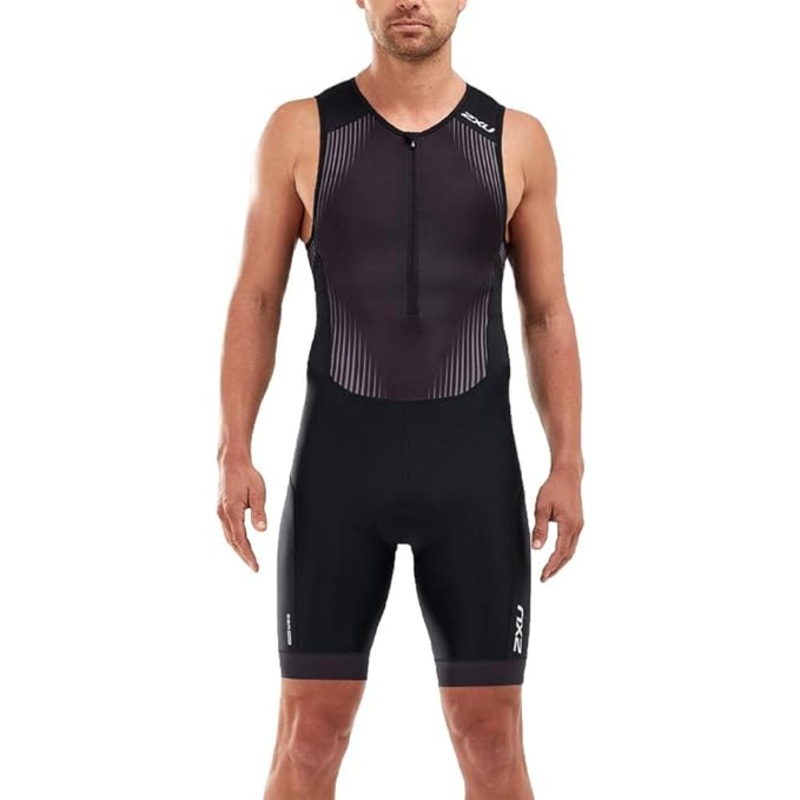 2XU MT5526D Perform Front Zip Men’s Triathlon Suit (Black/Shadow)