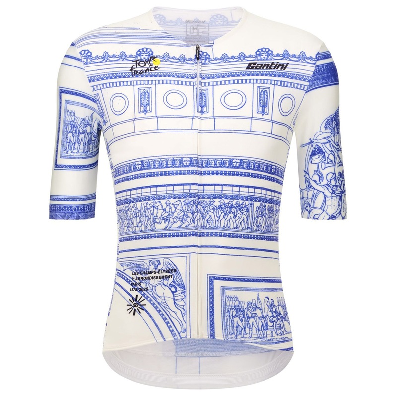 Maglia Santini Tour de France Arc de Triomphe – Bianco