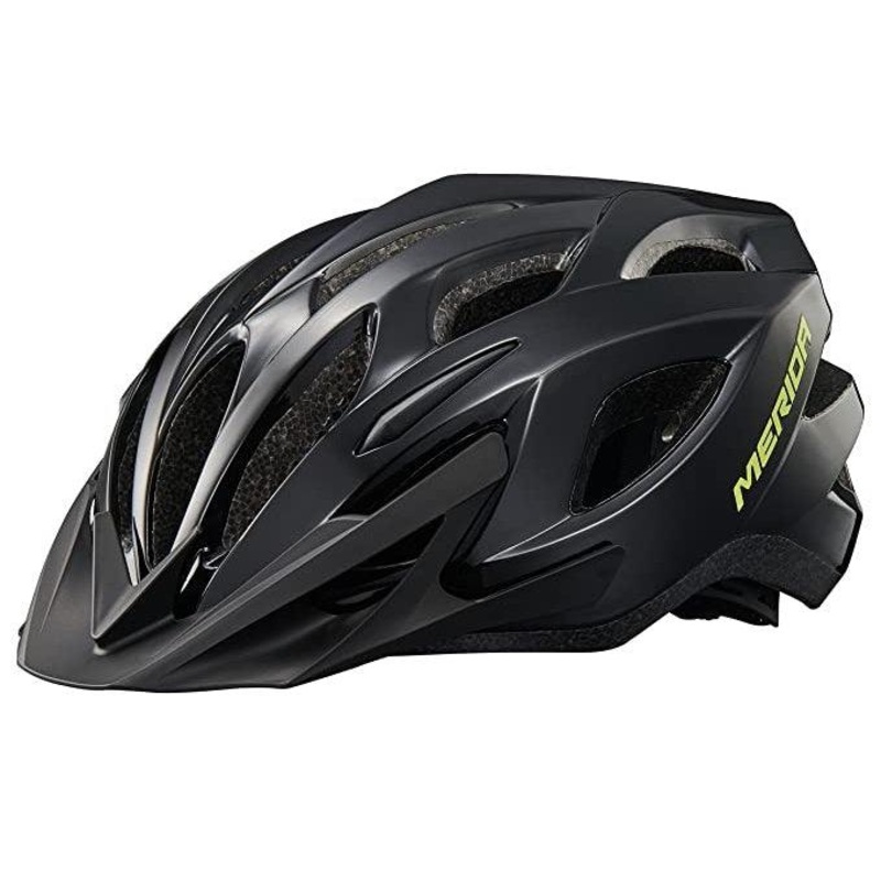 Merida Charger KJ201-Y-1 MTB Cycling Helmet (Matt Black/Shiny Black)