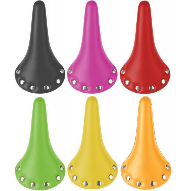 Riveted Classic Traditional Retro Fixie Road Seat Vintage Bike Saddle 6 Colours