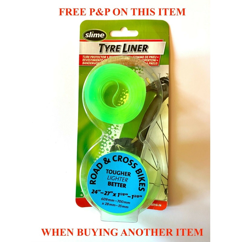 Pair Slime Green Bike Tyre Liner Anti-puncture Inner Tube Protection Tapes 25mm