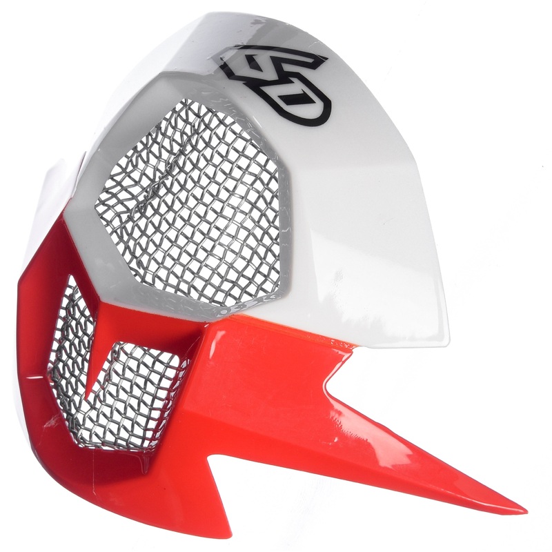 6d Moto X – Motocross Helmet Mouth Piece for FCR – Red-White