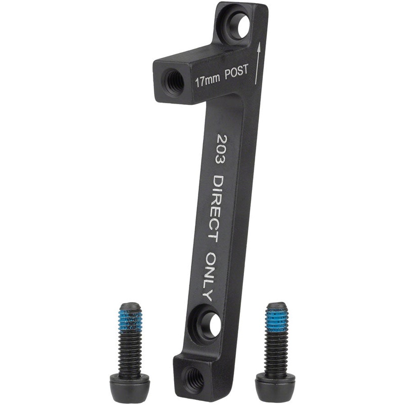 SRAM SPARE – POST BRACKET – 17P (REAR 220), INCLUDES STAINLESS CALIPER MOUNTING BOLTS (WILL NOT WORK ON 203 FORK) – 203 REAR MOUNT TO 220 ROTOR ADAPTOR