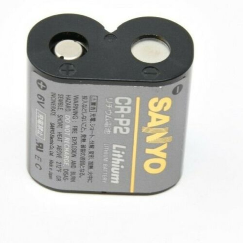 TWO GENUINE SANYO CR-P2 6volt LITHIUM POWER BATTERIES, GREAT BATTERY FOR CAMERA