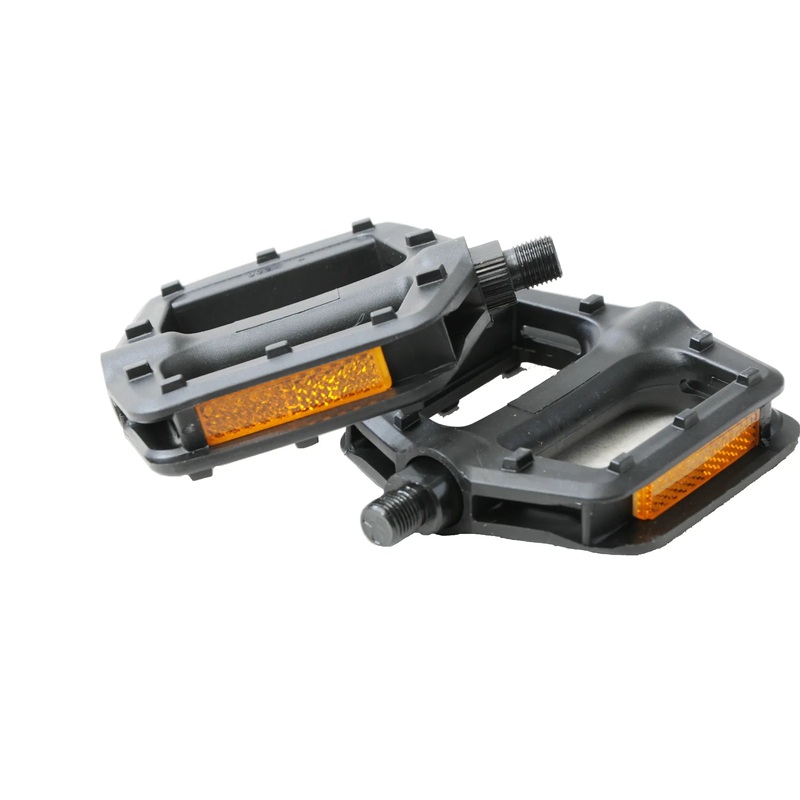 Pair Black Resin 1/2 BMX Bike Platform Pedals For One Piece Crank OPC