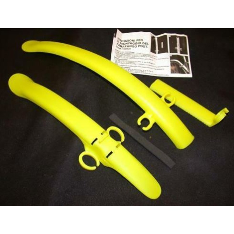 Pair Yellow Clip On Clip Off Racer Bike Mudguards Suit 70s 80s 90s & Modern Racing Road Bikes & Fixie Cycles