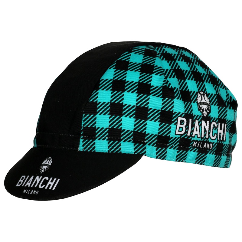 Bianchi Cycling Cap – Gingham Check