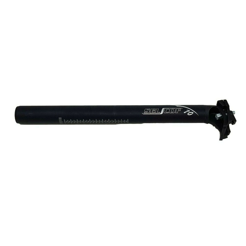 SELCOF 70 29.4MM HI-END SEAT POST 300MM DOUBLE BOLT MICRO ADJUST FORGED TOP BLK