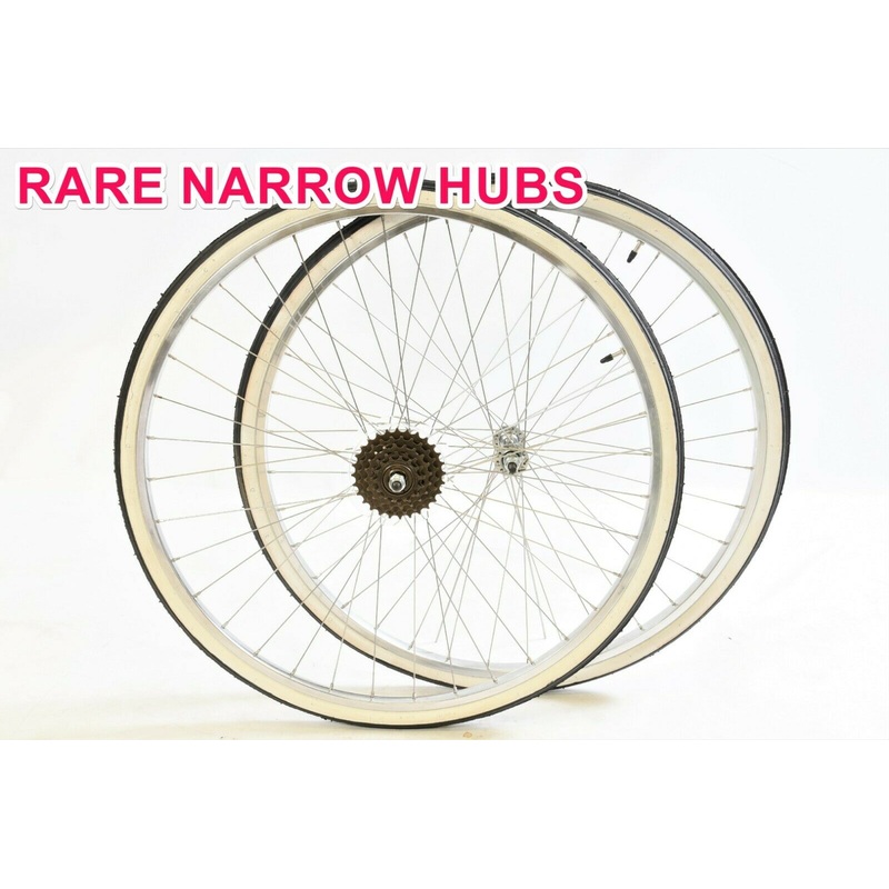27 X 1 5 Speed Racing Bike Wheels- Tyres, Tubes & Freewheel 90-125mm Narrow Hubs