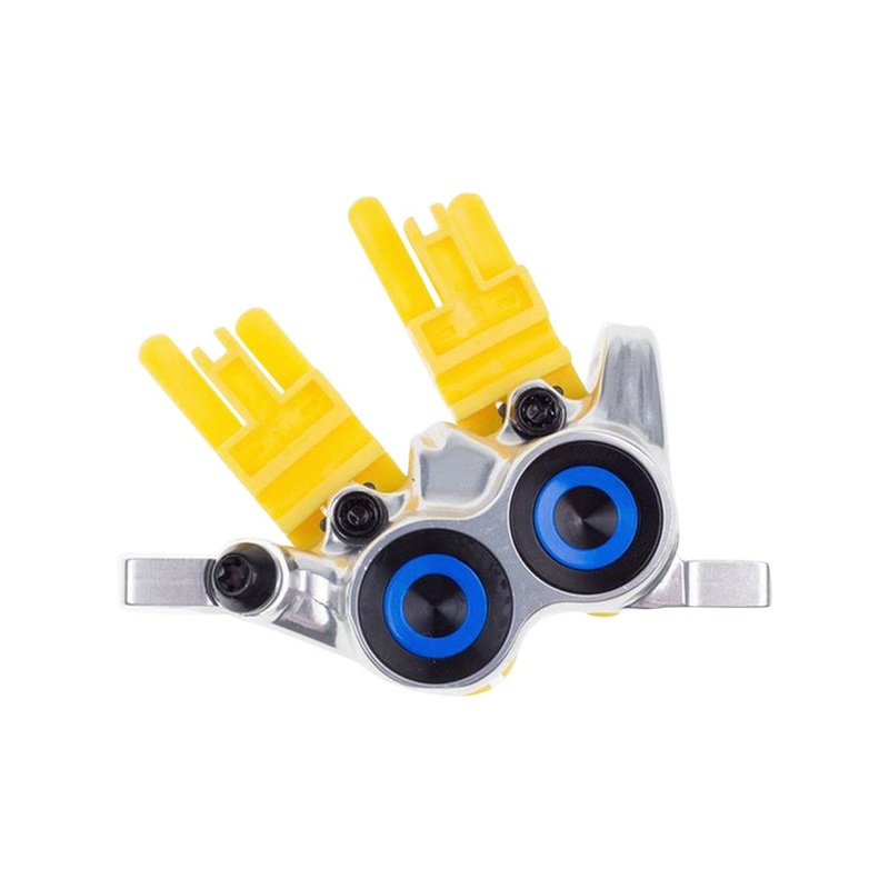 Magura MT Trail SL Disc Brake Caliper (Chrome/Blue) (Front) (Post Mount) (4-Piston)