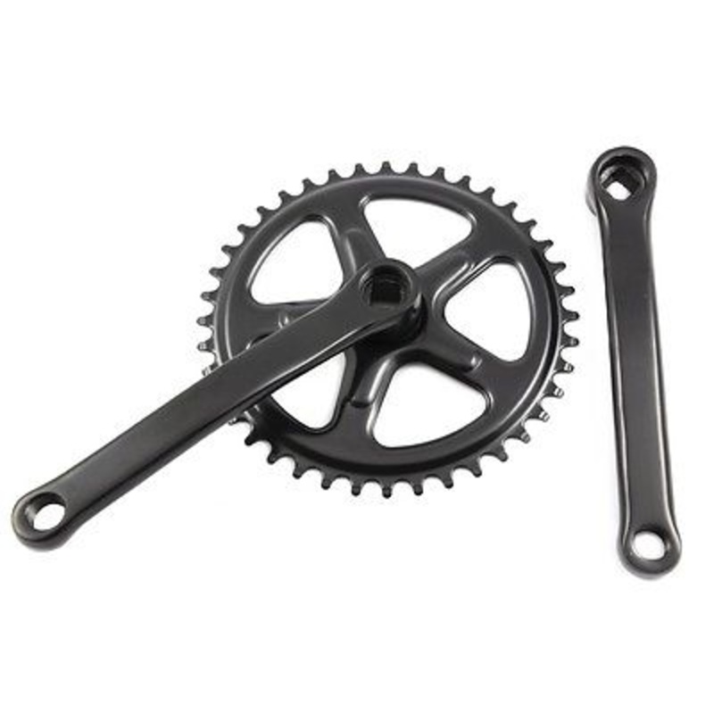 40 TEETH 165mm COTTERLESS CHAINWHEEL CRANK SET BLACK SINGLE CHAIN RING