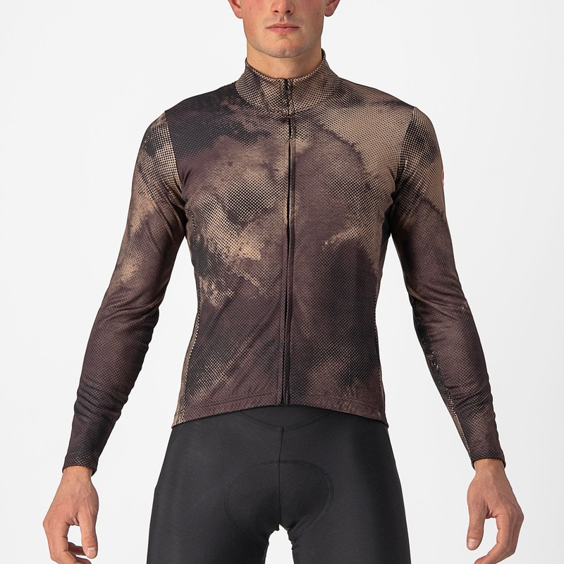 Maglia maniche lunghe Castelli Ventaglio – Marrone