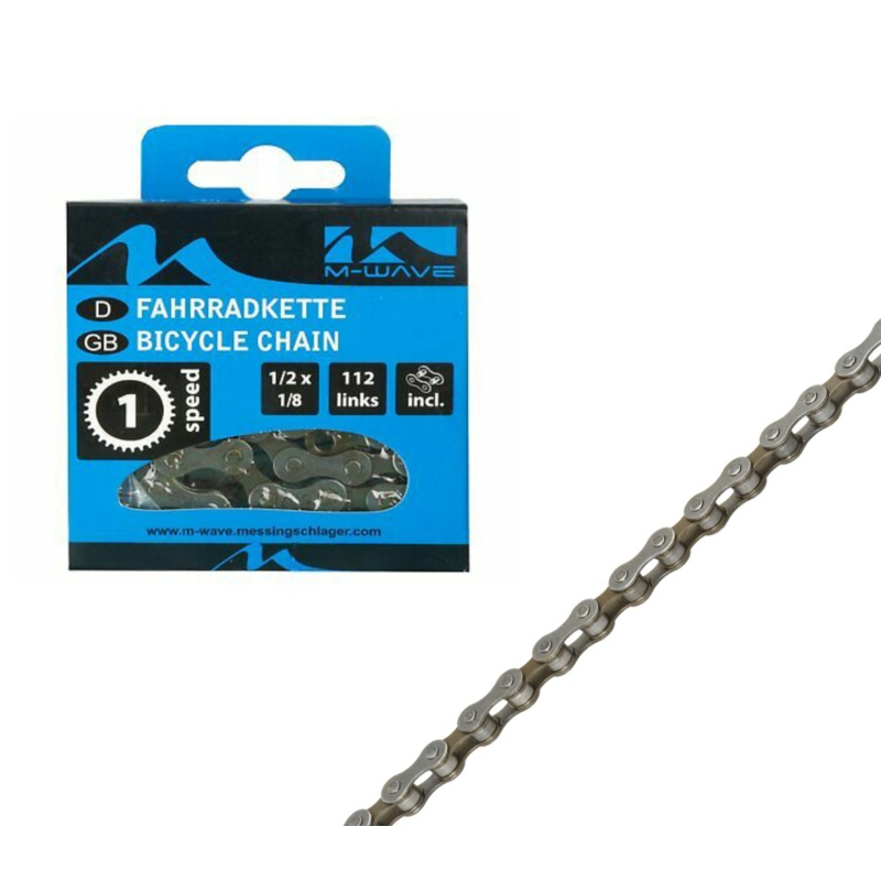 KMC Single Speed Chain 1/2 x 1/8 Single Speed Bike 112 Link BMX Fixie Sturmey