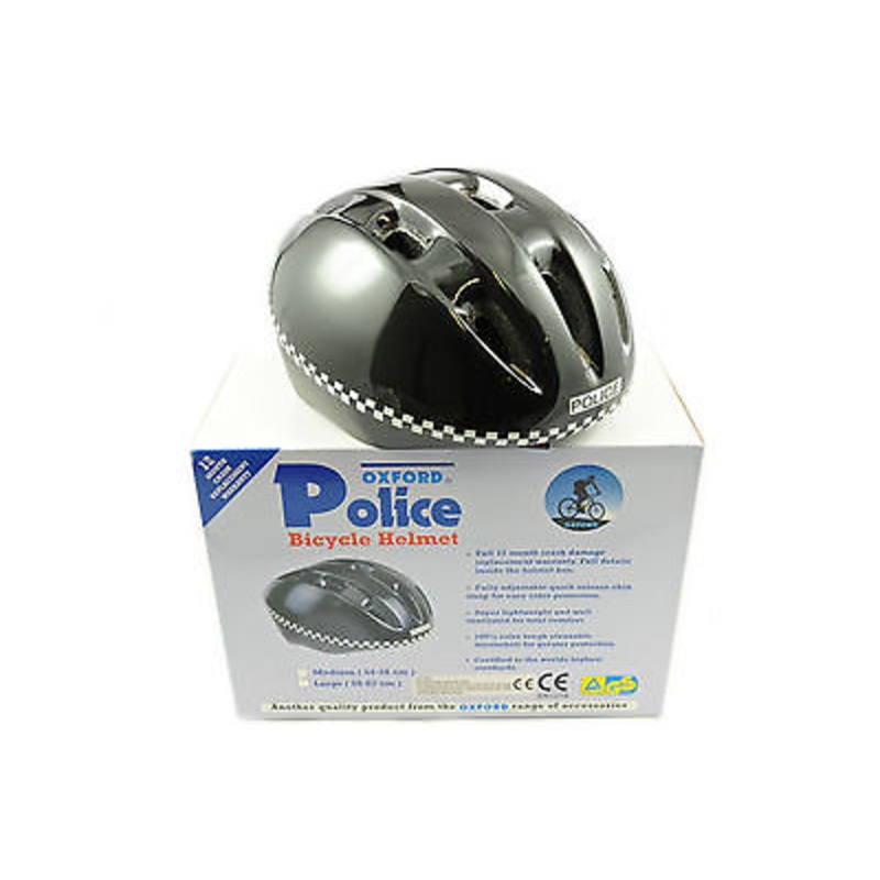 ‘POLICE’BIKE HELMET 58-62cm LARGE CYCLING HELMET REDUCED PRICE BARGAIN LTD STOCK