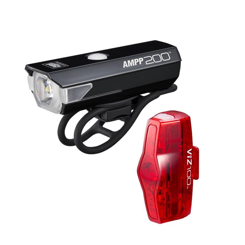 CatEye AMPP 200 / VIZ 100 Bike Light Set – USB-C