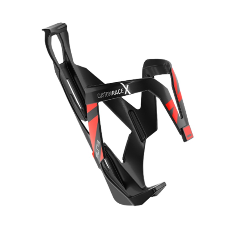 Elite Custom Race X Bottle Cage (Black Glossy/Red Graphic)