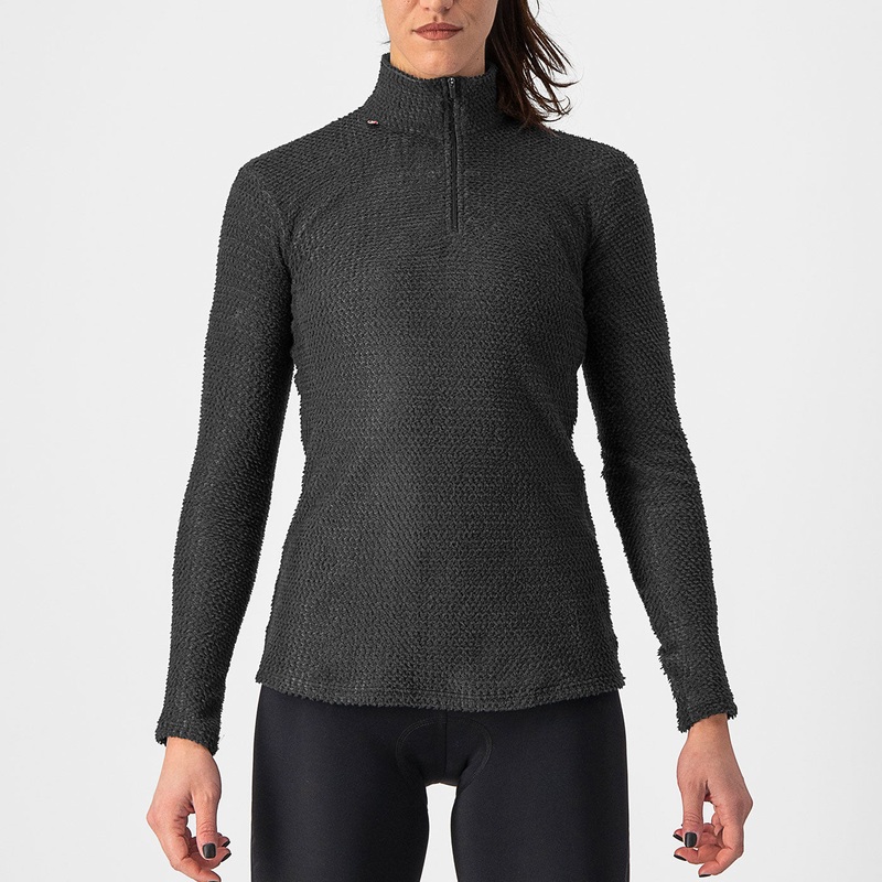 Maglia intima maniche lunghe donna Castelli Cold Days – Nero