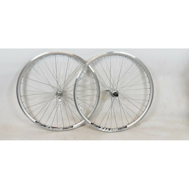 PAIR OF 26 DOUBLE WALL ALLOY MTB BIKE WHEELS QUICK RELEASE ALLOY HUBS NON DISC