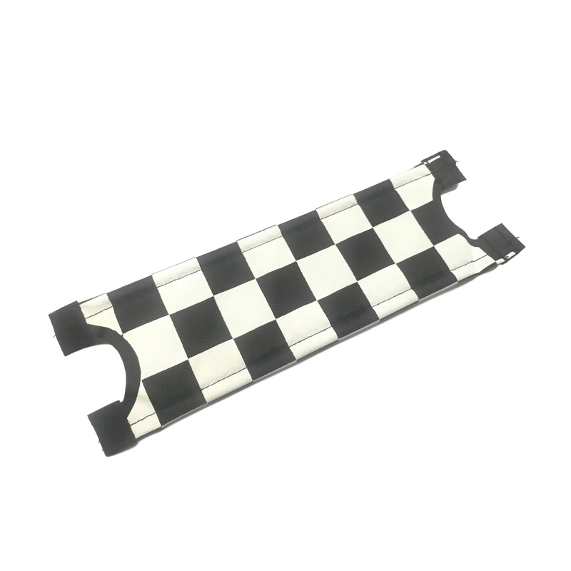 BMX BLACK & WHITE CHEQUERED HANDLEBAR STEM PAD OLD SCHOOL BMX