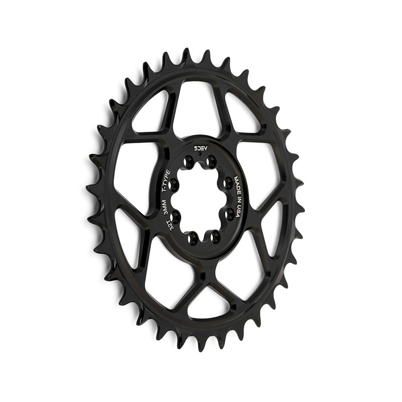5Dev 8-Bolt Direct Mount T-Type Aluminium Chainring