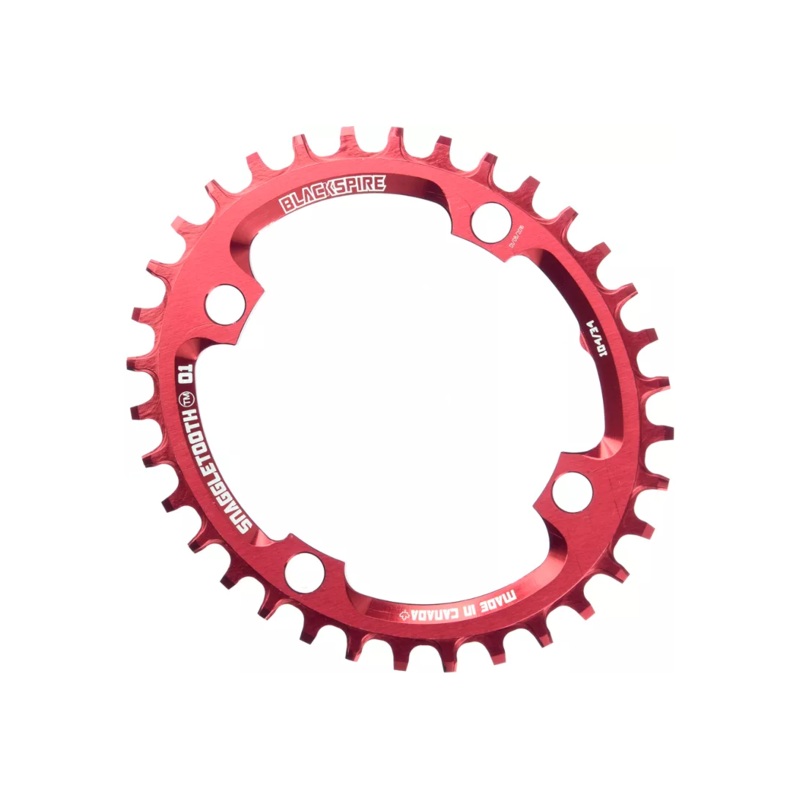 Blackspire Snaggletooth Narrow Wide Oval Chainring – Red – 4-Bolt