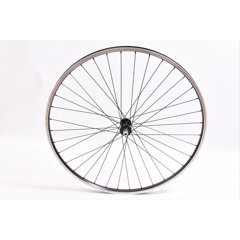 Front Hybrid Trekking Bike Wheel 700c (622 X 19c) Black Double Wall Rim