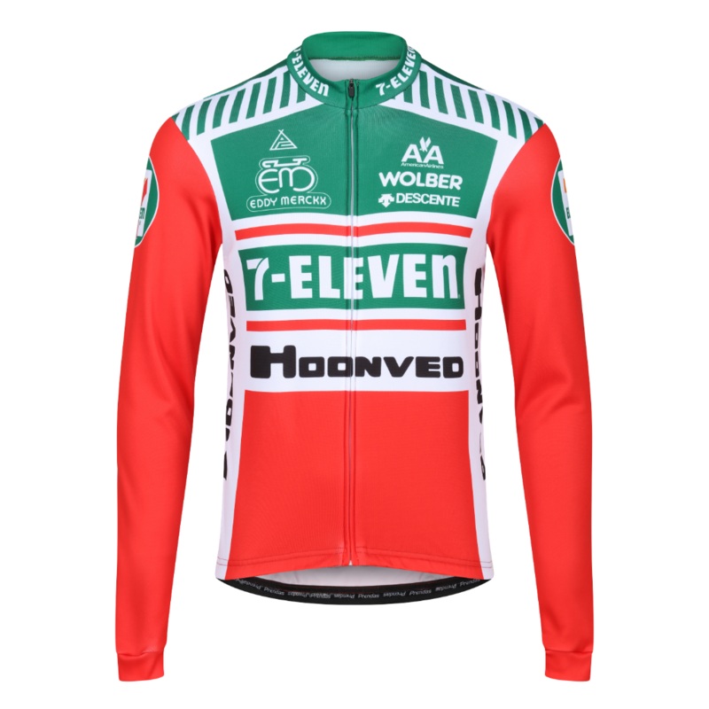 7-11 Retro Long Sleeve Jersey|XS|S|M|L|XL|XXL|3XL|4XL|5XL|6XL|7XL|8XL