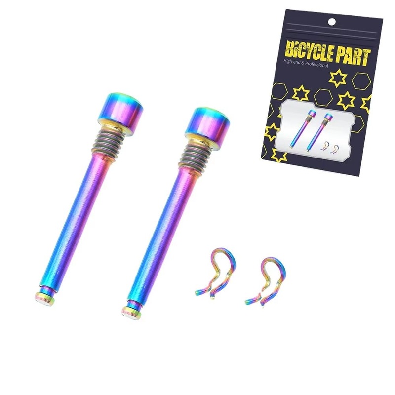 Bicycle Hydraulic Disc Brake Pad Bolt M4 Titanium Alloy Pin Insert Caliper Screw Replacement Cycling Bolts Bikes Accessories