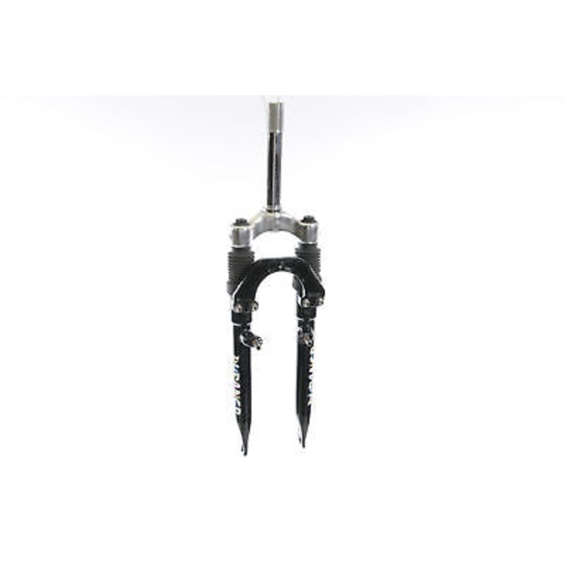 24WHEEL ALLOY CROWN  SUSPENSION BIKE FORK 155mm 1 STEERER  50mm TRAVEL BLACK