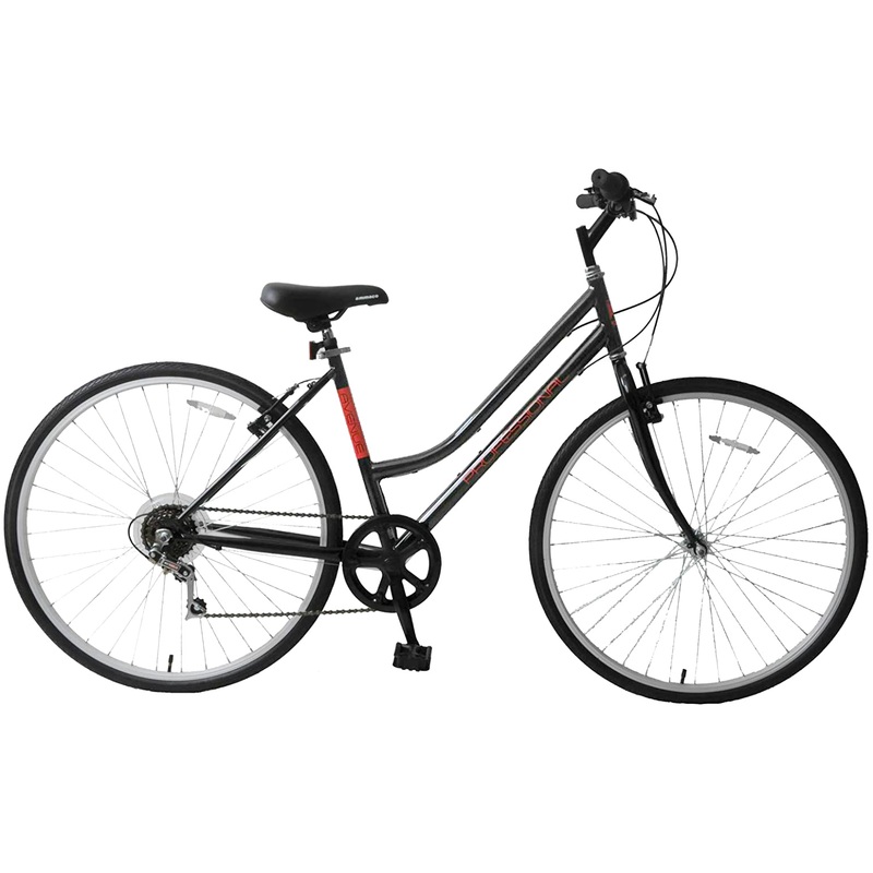 Ladies Womens Bike Bargain Hybrid Avenue 700c Wheel Trekking Bike 18 Frame 6 Speed Black