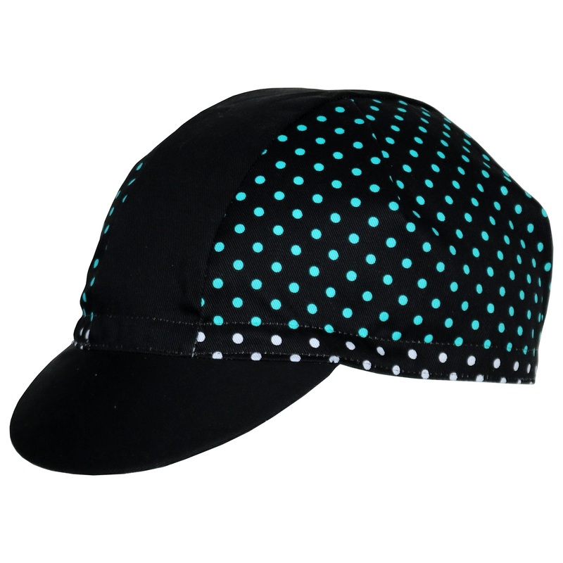 Bianchi Cycling Cap – Neon Celeste Polka