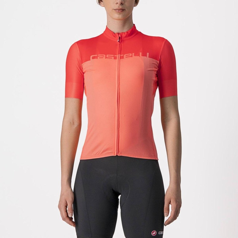 Castelli Velocissima Women’s Cycling Jersey (Coral Flash/Brilliant Pink)