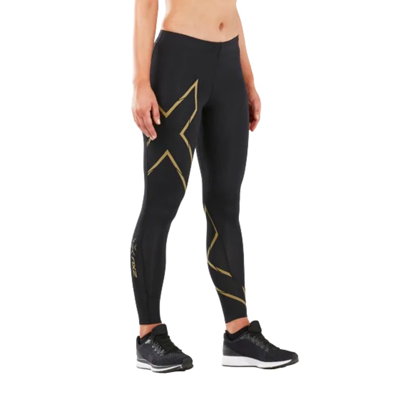 2XU WA5332B MCS Run Women’s Compression Tights (Black/Gold Reflective)