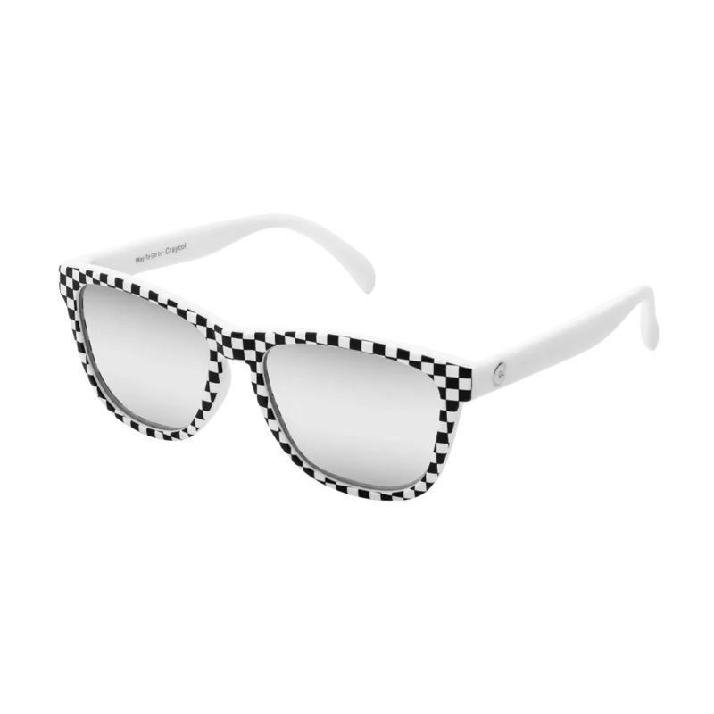 Craycol Raceready Chequered Power Sunglasses (IWhite-Black)