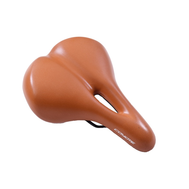 Luxury Super Comfort Bike Saddle With Pressure Relief Flow Cut Out Padded Brown
