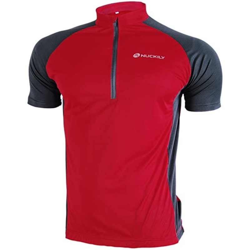 Nuckily NJ601 Mens Cycling Jersey (Red)