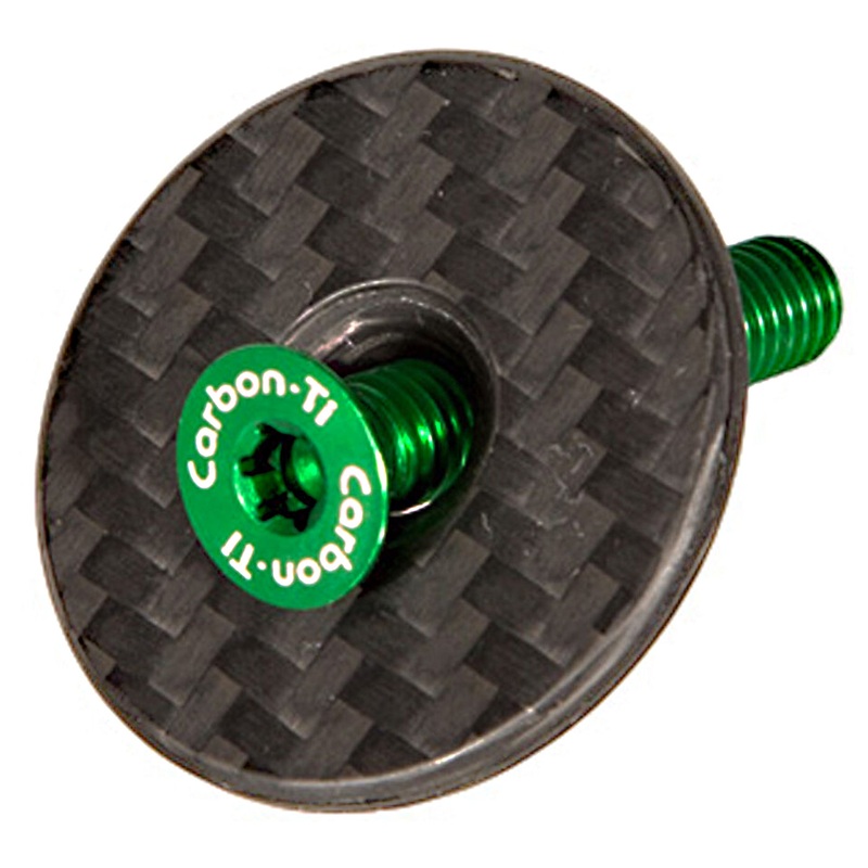 Tappo serie sterzo Carbon-Ti X-Cap Carbon Matte – Verde