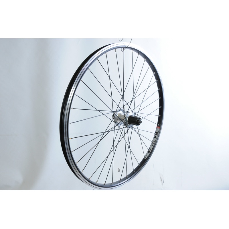 26 MTB 559 x19 RIM REAR 8-9 SPEED SHIMANO CASSETTE HUB WHEEL DOUBLE WALL BLACK