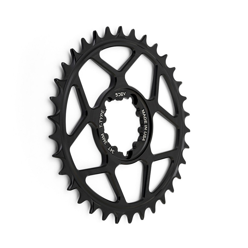 5Dev 3-Bolt Direct Mount T-Type Aluminium Chainring