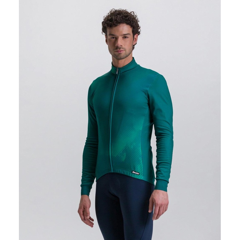 Santini Pure Dye Men’s Cycling Jersey (Green)