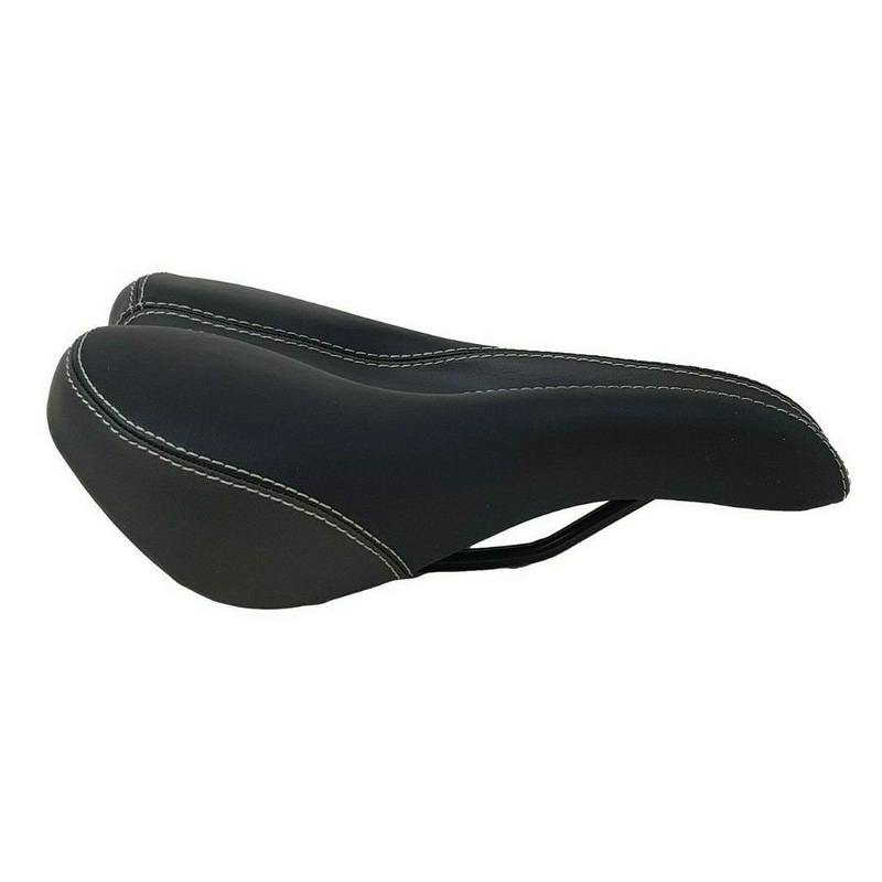 Unisex Wide Adult Black Mountain Bike Padded Saddles 28cm x 22cm Fits Any Bikes