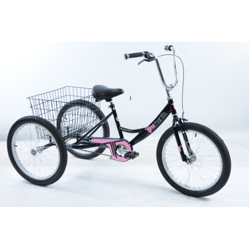20 WHEEL TRIKE,PEDAL PALS TRI-MANTIS TRICYCLE INSIDE LEG 21-26 BLACK PINK
