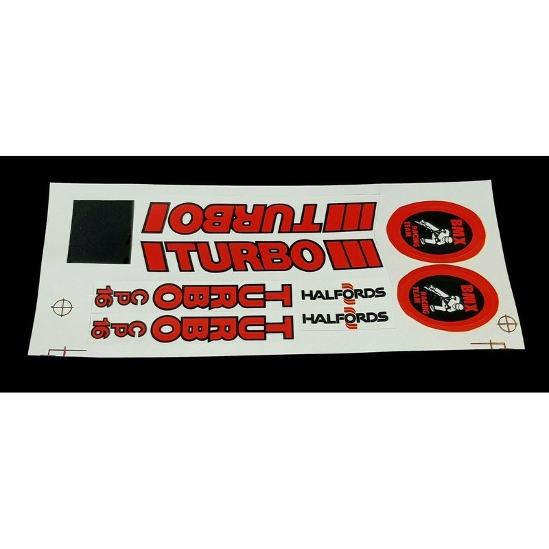 BIKE FRAME DECAL SHEET RARE TURBO CP16 BMX RACING TEAM RED STICKER SET NEW