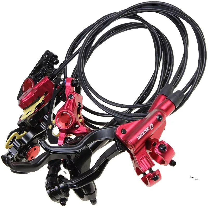 Zoom Hb-875 MTB Oil Rotor Caliper Mountain Bike 160 Disc Brake Black Red Hydraulic Brakes for Bikes CNC Bicycle Parts Cycling