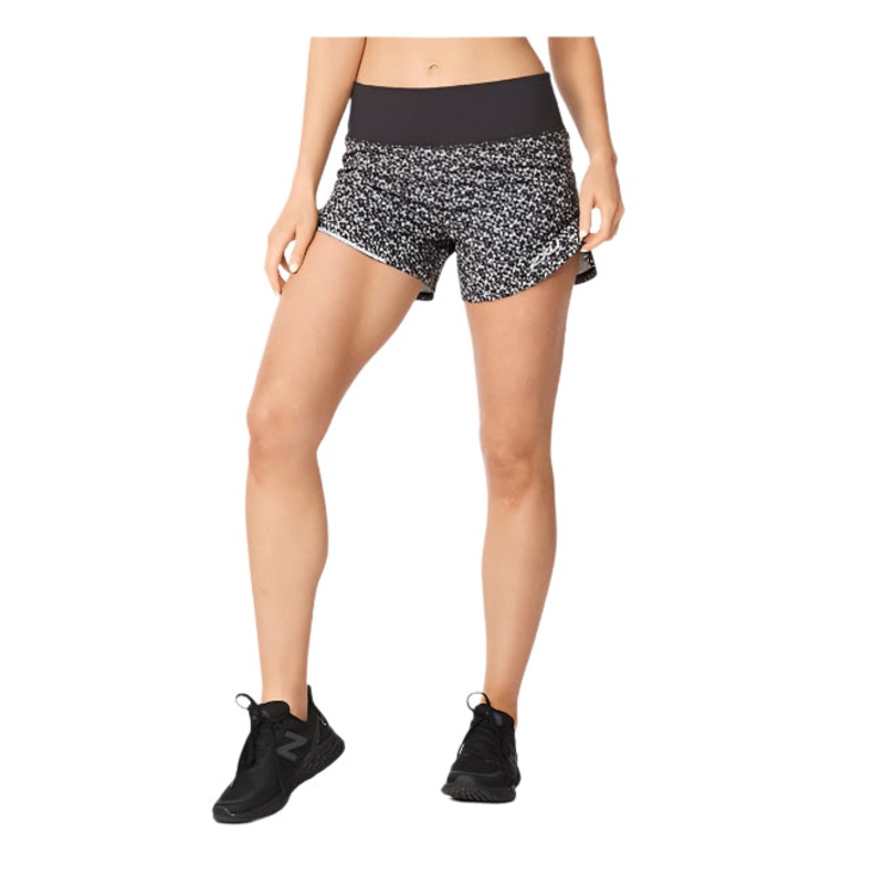 2XU WR6534B Aero 4 Inch Women’s Running Shorts (Micro Check/White)