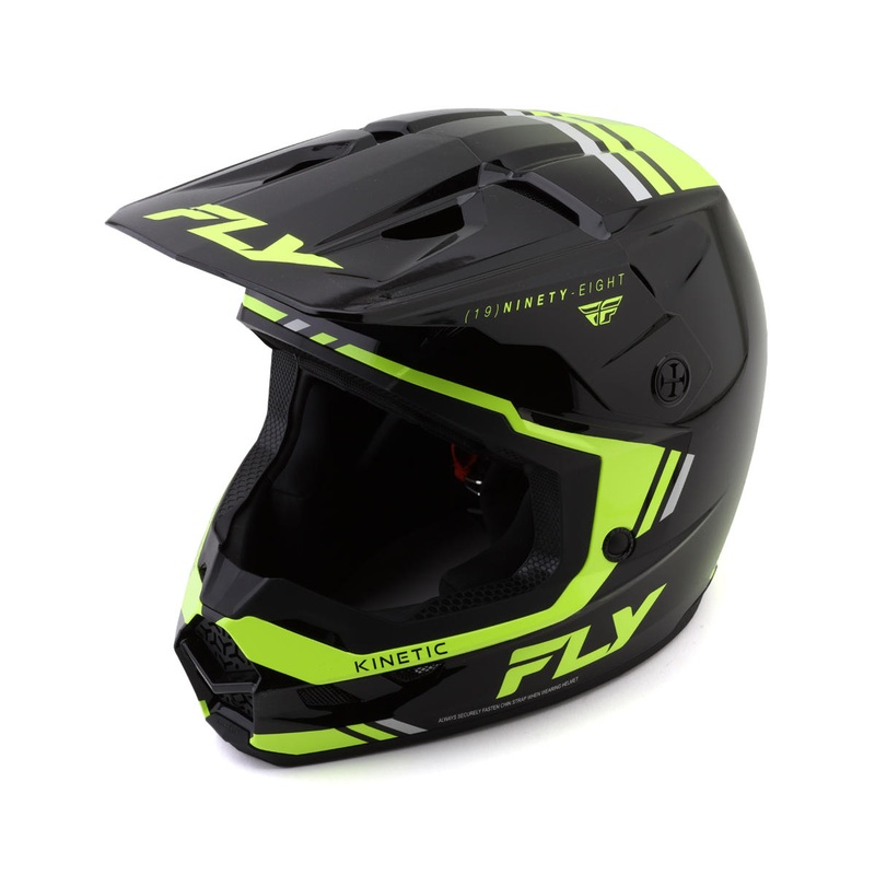 Fly Racing Kinetic Verdict Helmet (Black/Hi-Vis/Grey) (2XL)