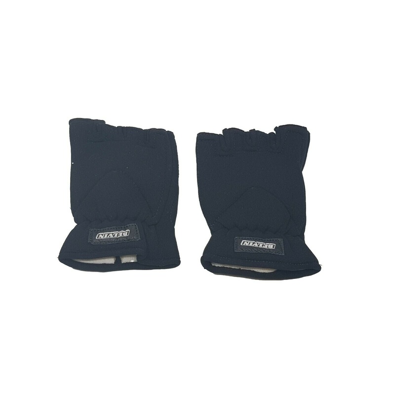 FINGERLESS PADDED WINTER MITTS BLACK MTB / CYCLING GENERAL USE GLOVES – SIZE XL