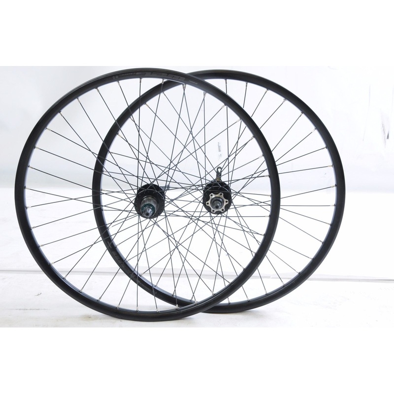27.5 584 x 19 650B 8-9 CASSETTE MTB DISC HUB WHEELS BLACK DOUBLE WALL RIMS